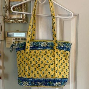 Vintage Vera Bradley Villager Style Purse Tote in Katherine Pattern Quilted